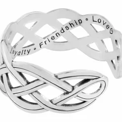 Brighton Interlok Braid Cuff Bracelet Silver New