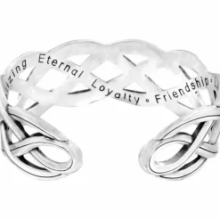 Brighton Interlok Braid Cuff Bracelet Silver New