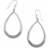 Brighton Interlok Braid Drop French Wire Earrings Silver Sale