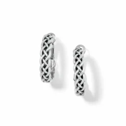 Brighton Interlok Braid Small Hoop Earrings Silver Online
