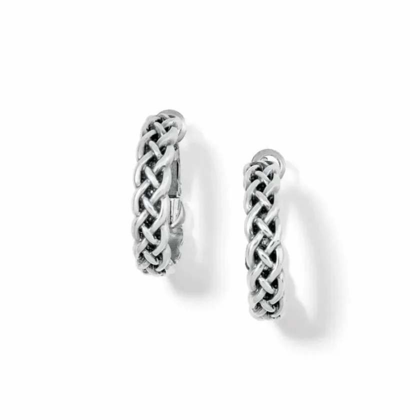 Brighton Interlok Braid Small Hoop Earrings Silver Online