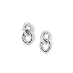 Brighton Interlok Chain Post Drop Earrings Silver Online