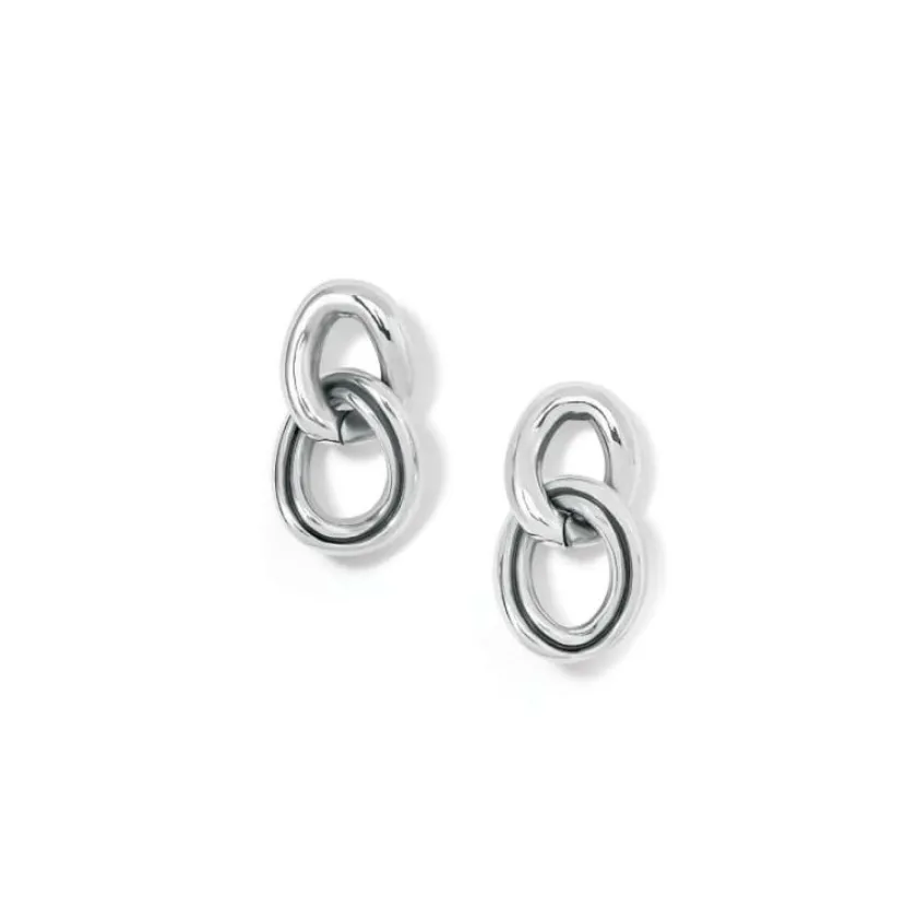 Brighton Interlok Chain Post Drop Earrings Silver Online