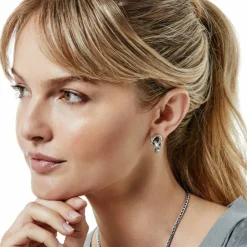Brighton Interlok Chain Post Drop Earrings Silver Online