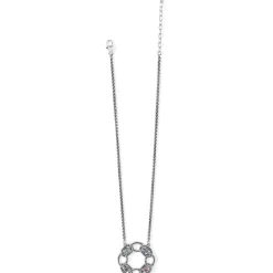 Brighton Interlok Chain Stone Ring Necklace Silver-Multi Sale