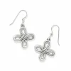 Brighton Interlok Curve French Wire Earrings Silver Fashion