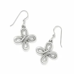 Brighton Interlok Curve French Wire Earrings Silver Fashion