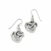 Brighton Interlok Curve Heart French Wire Earrings Silver Online