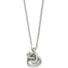 Brighton Interlok Curve Heart Necklace Silver Fashion