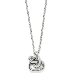Brighton Interlok Curve Heart Necklace Silver Fashion
