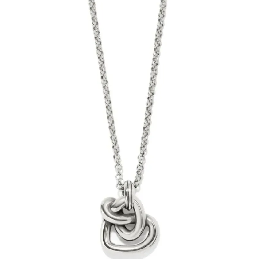 Brighton Interlok Curve Heart Necklace Silver Fashion