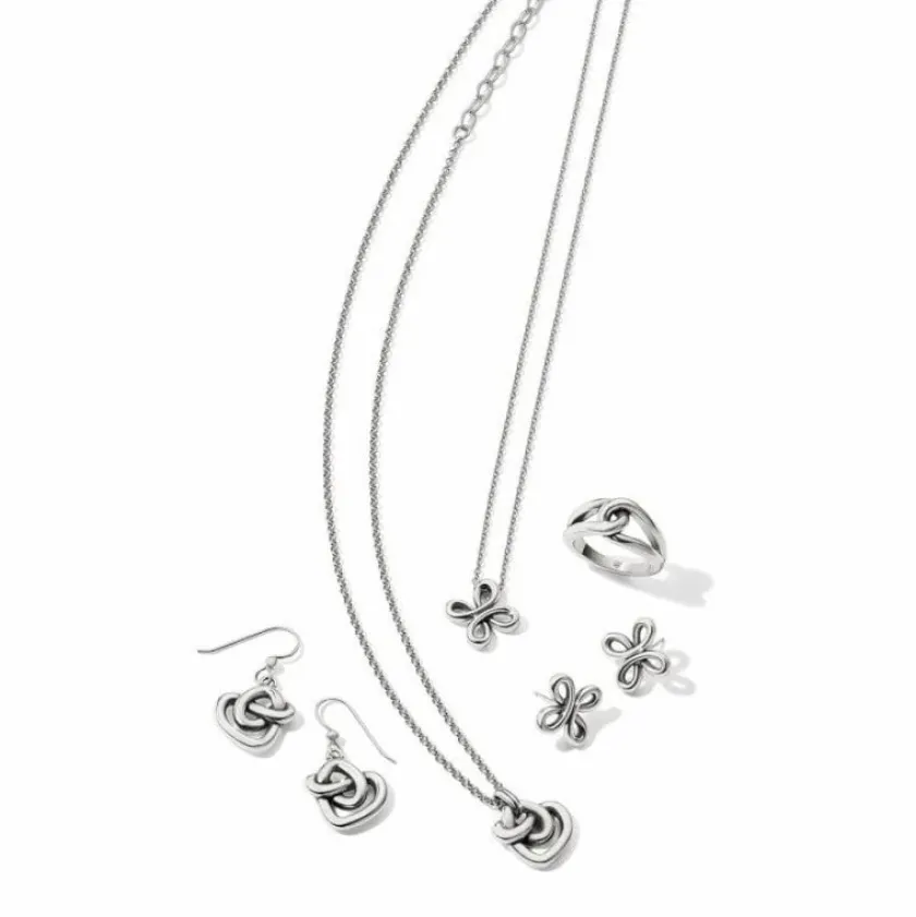 Brighton Interlok Curve Heart Necklace Silver Fashion