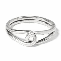 Brighton Interlok Curve Hinged Bangle Silver Online