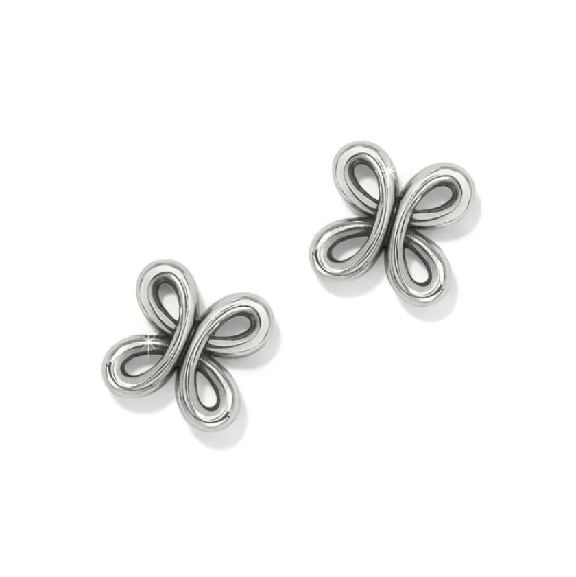 Brighton Interlok Curve Post Earrings Silver Sale