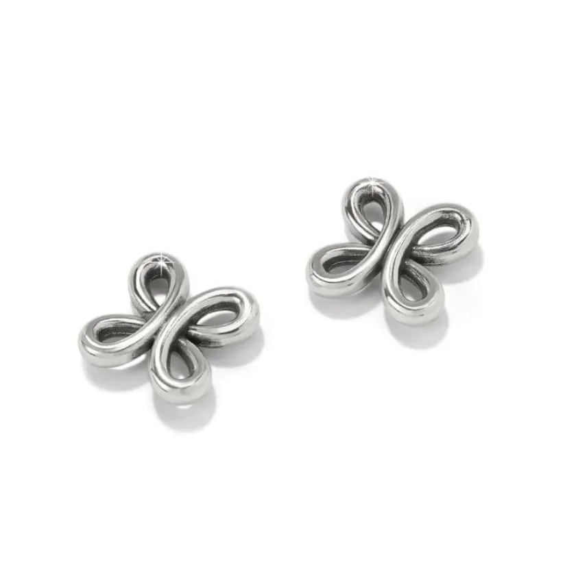 Brighton Interlok Curve Post Earrings Silver Sale