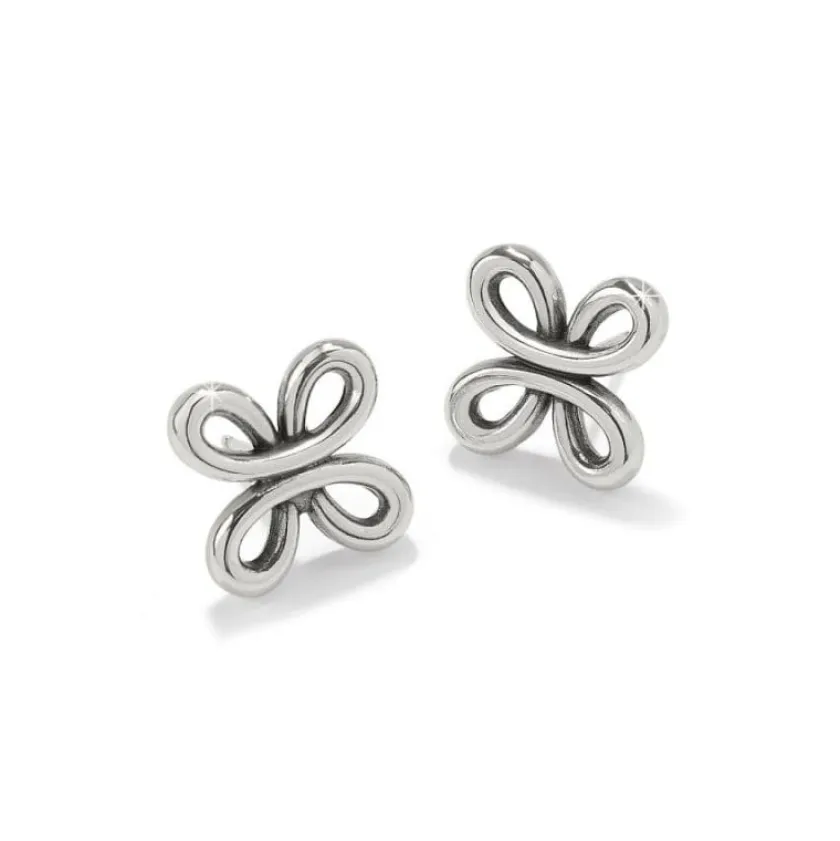 Brighton Interlok Curve Post Earrings Silver Sale