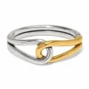 Brighton Interlok Curve Two Tone Hinge Bangle Silver-Gold Sale