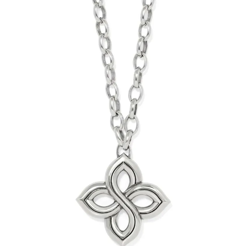 Brighton Interlok Floral Knot Bold Necklace Silver Fashion