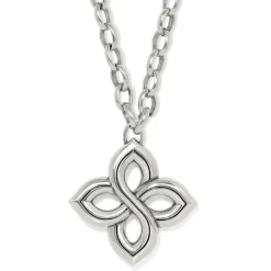 Brighton Interlok Floral Knot Bold Necklace Silver Fashion