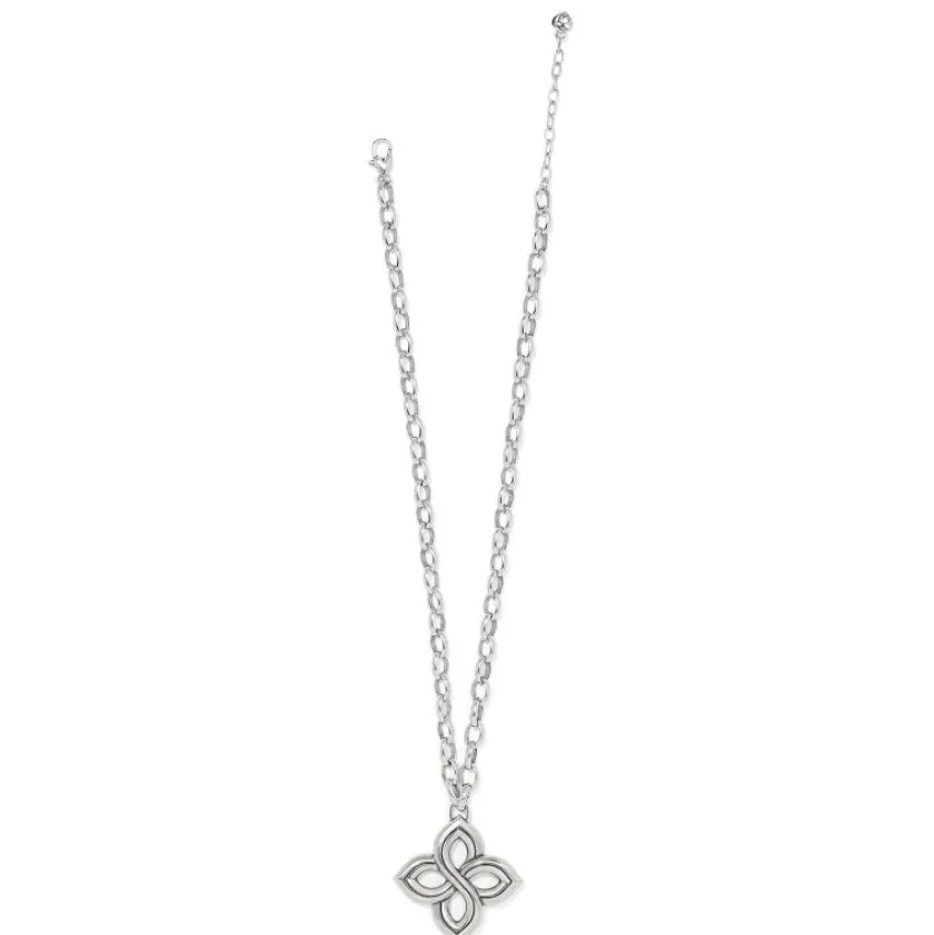 Brighton Interlok Floral Knot Bold Necklace Silver Fashion