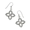 Brighton Interlok Floral Knot French Wire Earrings Silver Fashion