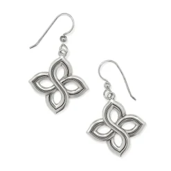 Brighton Interlok Floral Knot French Wire Earrings Silver Fashion