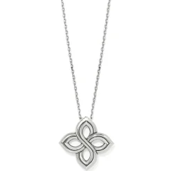 Brighton Interlok Floral Knot Necklace Silver Discount