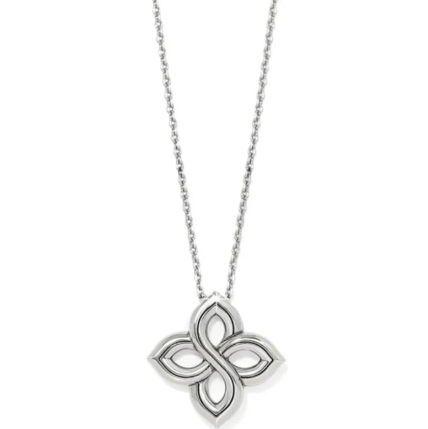 Brighton Interlok Floral Knot Necklace Silver Discount