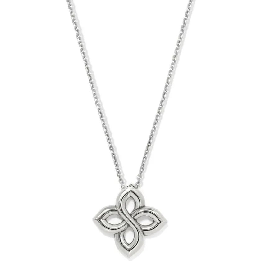 Brighton Interlok Floral Knot Necklace Silver Discount