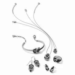 Brighton Interlok Harmony Bar Bracelet Silver-Black Best