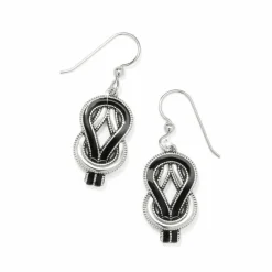 Brighton Interlok Harmony Black French Wire Earrings Silver-Black Online