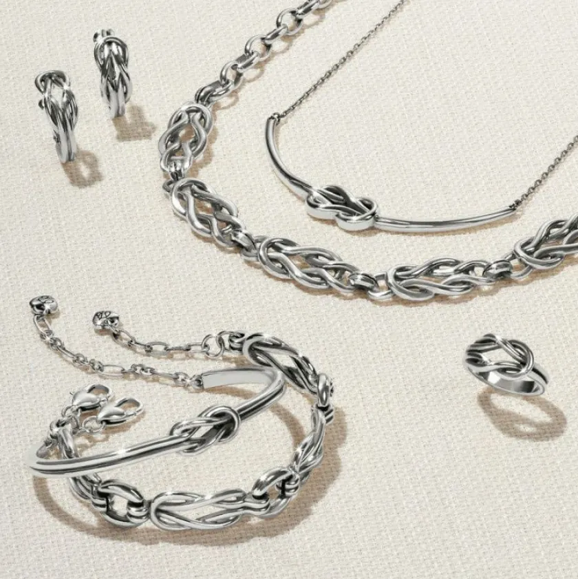 Brighton Interlok Harmony Hoop Earrings Silver Outlet