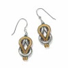 Brighton Interlok Harmony Two Tone French Wire Earrings Silver-Gold Hot