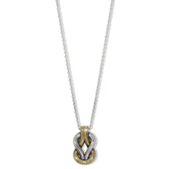 Brighton Interlok Harmony Two Tone Necklace Silver-Gold Best
