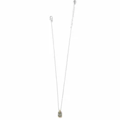 Brighton Interlok Harmony Two Tone Petite Necklace Silver-Gold Outlet