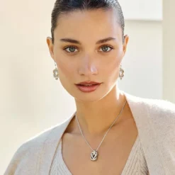 Brighton Interlok Harmony Two Tone Petite Necklace Silver-Gold Outlet