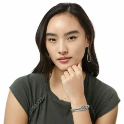 Brighton Interlok Hinged Bangle Silver Best