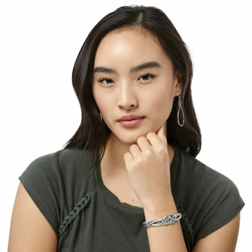 Brighton Interlok Hinged Bangle Silver Best