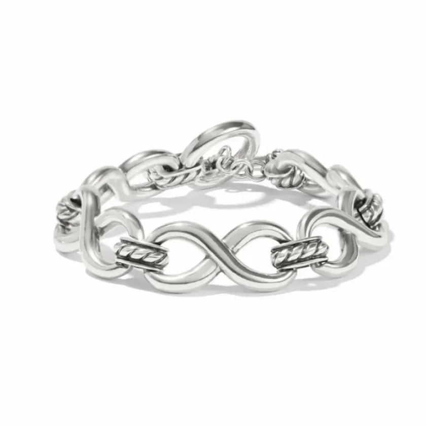 Brighton Interlok Infinity Bracelet Silver New