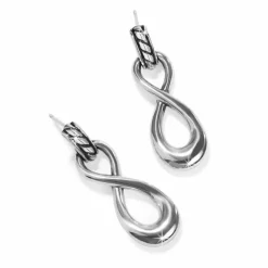 Brighton Interlok Infinity Post Drop Earrings Silver Discount