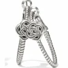 Brighton Interlok Knot Rope Hoop Earrings Silver Hot