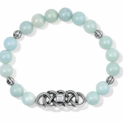 Brighton Interlok Lustre Amazonite Stretch Bracelet Silver-LightGreen Discount