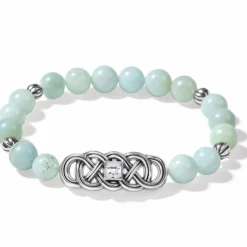 Brighton Interlok Lustre Amazonite Stretch Bracelet Silver-LightGreen Discount
