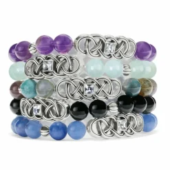 Brighton Interlok Lustre Amazonite Stretch Bracelet Silver-LightGreen Discount