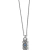 Brighton Interlok Lustre Necklace Silver-LightSapphire Best