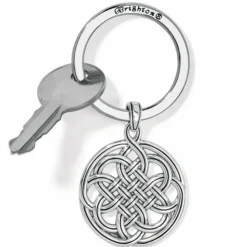 Brighton Interlok Medallion Round Key Fob Silver Outlet