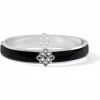 Brighton Interlok Noir Bangle Silver-Black Outlet