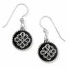 Brighton Interlok Noir French Wire Earrings Silver-Black Fashion