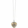 Brighton Interlok Noir Reversible Heart Necklace Gold-Black Discount