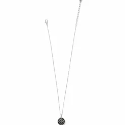 Brighton Interlok Noir Reversible Necklace Silver-Black Clearance